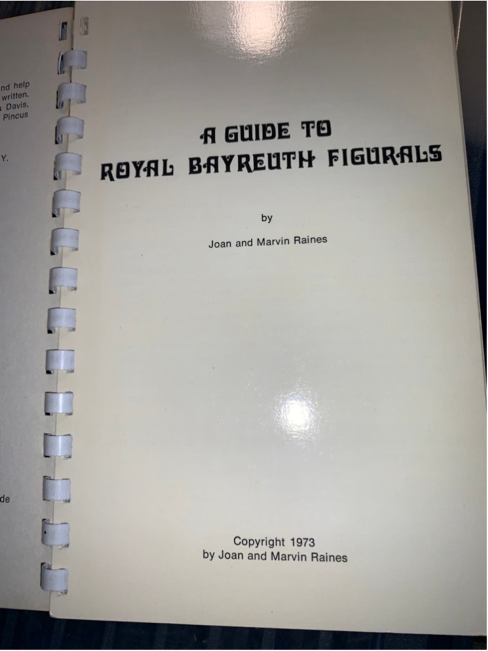 A Guide to Royal Bayreuth Figurals paperback spiral bound - Picture 5 of 10